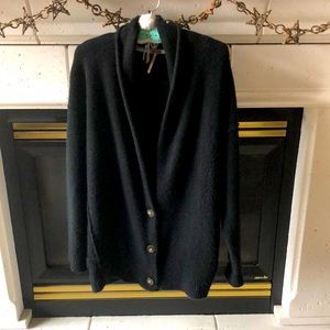 Free People black  Eucalyptus cardigan